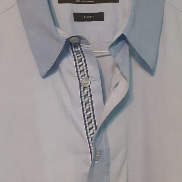 Tiger of Sweden MEN 16" BLUE BUTTON DOWN L/SLEEVE - Picture 5 of 7